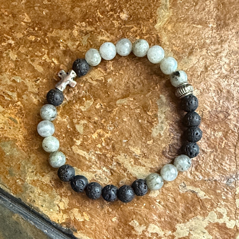 Moonstone Lava Bracelet